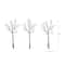 14in. Pre-Lit Artificial Halloween Black Twig Branches with 45 Orange LED Lights and Integrated Ground Stake - Set of 3